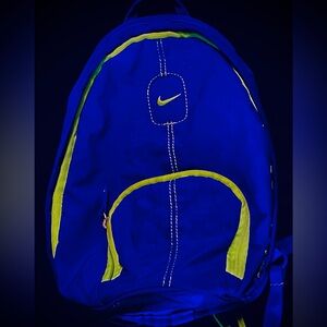 Mini Nike Royal Blue Backpack with Lime Accents